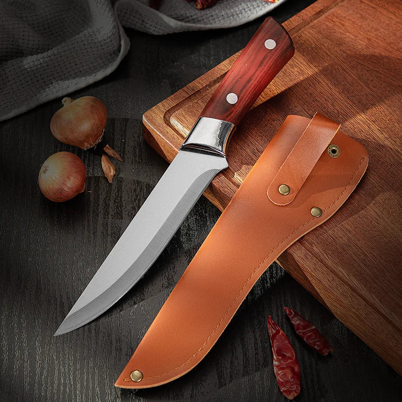 NNEOBA Meat Vegetable Cutting Knife Brown-1