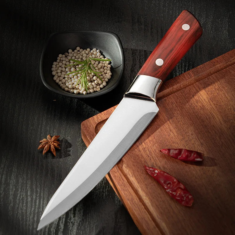 NNEOBA Meat Vegetable Cutting Knife Brown-3